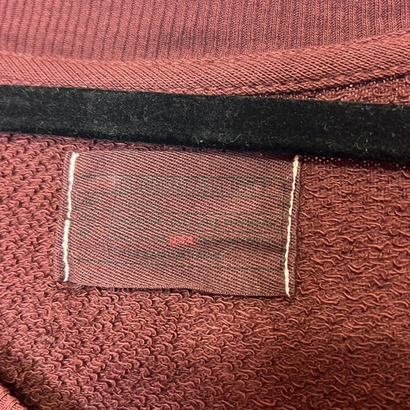 Current Elliott The Ruffle Sweatshirt Cabernet. Size 3/L - Picture 5 of 10